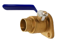 Ball valve w/rotating flange sweat, 1 1/2, with bolts