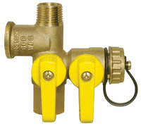 Expansion tank service valve w/purge (3/4mht) 1/2