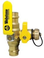 Full port ball valve w/highflow drain 3/4press