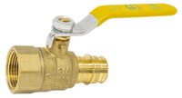Ball valve expansion pex threaded 3/4 pex x fip
