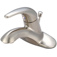 Lavatory faucet single lever handle w/brass popup ceramic cartridge Legacy BRUSHED NICKEL