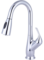 Kitchen faucet single lever handle bell pull down spray (cartridge 20899)