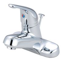 Lavatory faucet single lever handle w/plastic popup