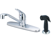 Kitchen faucet single lever handle w/spray