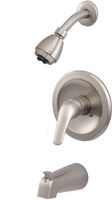 Pressure balance T/S valve, lever single handle, w/ceramic disc cartridge & integral stops, ip or c connection, trim BRUSHED NICKEL