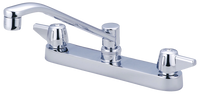 Kitchen faucet two lever handles less spray castbrass ceramic cartridges (Central Brass)