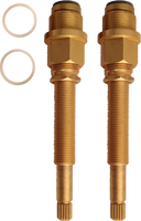 Central Brass tub/shower stem old style for screw on escutcheon w/seats (pair)