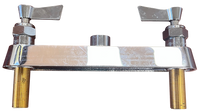 Fisher deck mount 8 center faucet w/3/8ip outlet w/check valves (2300-CV)