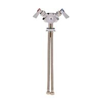Fisher deck mount faucet single hole w/swivel outlet w/hot and cold handles (13064)