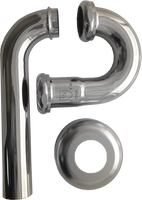 P trap 1 1/4 17ga brass nuts, deep flange