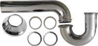 P trap 1 1/2 17ga brass nuts, deep flange