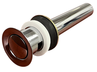 Lavatory drain push/pull chrome w/overflow
