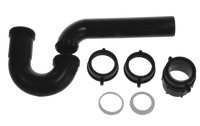 P trap black plastic 1 1/2 w/adapter BOXED