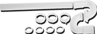S trap white plastic 1 1/2 w/adapter
