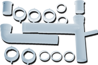 Cont waste EO direct connect white telescopic 1/2 branch, 1 1/2 x 11-17