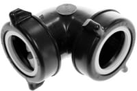 Slip joint 90 ell, black plastic 1 1/2