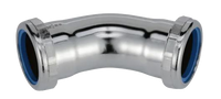 Slip joint 45 ell, chrome 20ga 1 1/2
