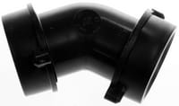 Slip joint 45 ell, black plastic 1 1/2