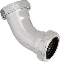 Slip joint 90 ell, chrome 20ga 1 1/4