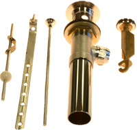 Popup assembly, brass body, 17ga tailpiece, plastic stopper SATIN NICKEL