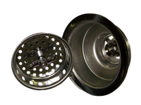 Spin-N-Grin basket strainer w/two brass nuts