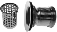 Duo basket strainer 2 1/2 w/crumb cup, brass nuts