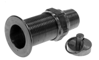 Bar sink drain 1 dia x 2 length with 3/4 adapter, brass, w/stopper