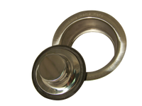 Commercial sink drain, twist lever 3 1/2 sink opening x 2 drain