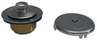 Bath waste lift and turn trim kit, w/1or2 hole face plate, spud and bushing, BRUSHED NICKEL