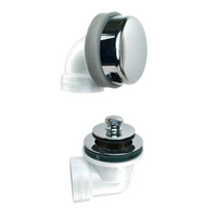 Bath waste push and pull Chrome ABS half waste