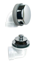 Bath waste lift and turn Chrome ABS half waste