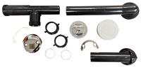 Bath waste push and pull Chrome tubular black plastic