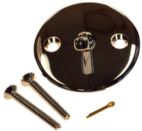 Bath waste face plate assembly trip lever Chrome brass