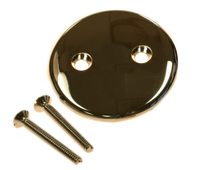Bath waste face plate for waste and overflow blank, Chrome, 2 holes