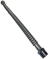 Stainless steel water flex, corrugated, 3/4fip x 3/4mip x 18