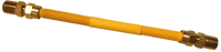 SS gas connector yellow coated 3/8id 1/2mip x 1/2mip x 36