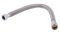 Stainless steel water flex, corrugated, 1fip x 1pushfit x 24