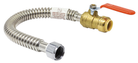 Stainless steel water flex, corrugated, 3/4fip x 3/4push-fit valve x 18