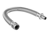 Stainless steel water flex, corrugated, 3/4fip x 3/4push valve x24