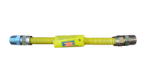 SS gas connector yellow coated 1/2id 3/4mip x 3/4mip x 24