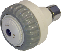Shower head, massage 2.5gpm white & gray body