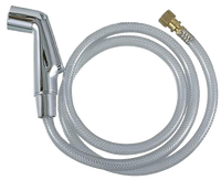 Spray hose and head for sink faucet, chrome, universal connect