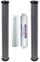 Filter replacement kit for three stage point of use RO system, includes in-line filter (4 in the pack)