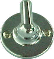 Personal shower wall hook w/pin, solid brass, Chrome