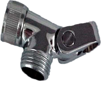 Swivel connector for hand-held shower, mount on pin, solid brass, Chrome