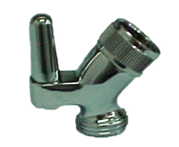 Swivel connector for hand-held shower, arm mount w/pin, solid brass, Chrome
