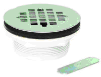 Shower drain PVC no caulk, 2