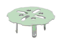 Floor drain cover, stainless steel snap-in, 3