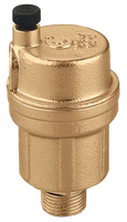 Automatic air vent , 1/8mnpt, 150PSI, discharge pressure 32PSI, medium temperature range 32-250, maximum discharge rate 1.75SCFM, brass (Caleffi)