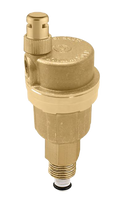 Automatic air vent with anti-drip cap, 1/2mnpt, 150PSI, discharge pressure 323PSI, medium temperature range 32-250, maximum discharge rate 1.75SCFM, brass (Caleffi)
